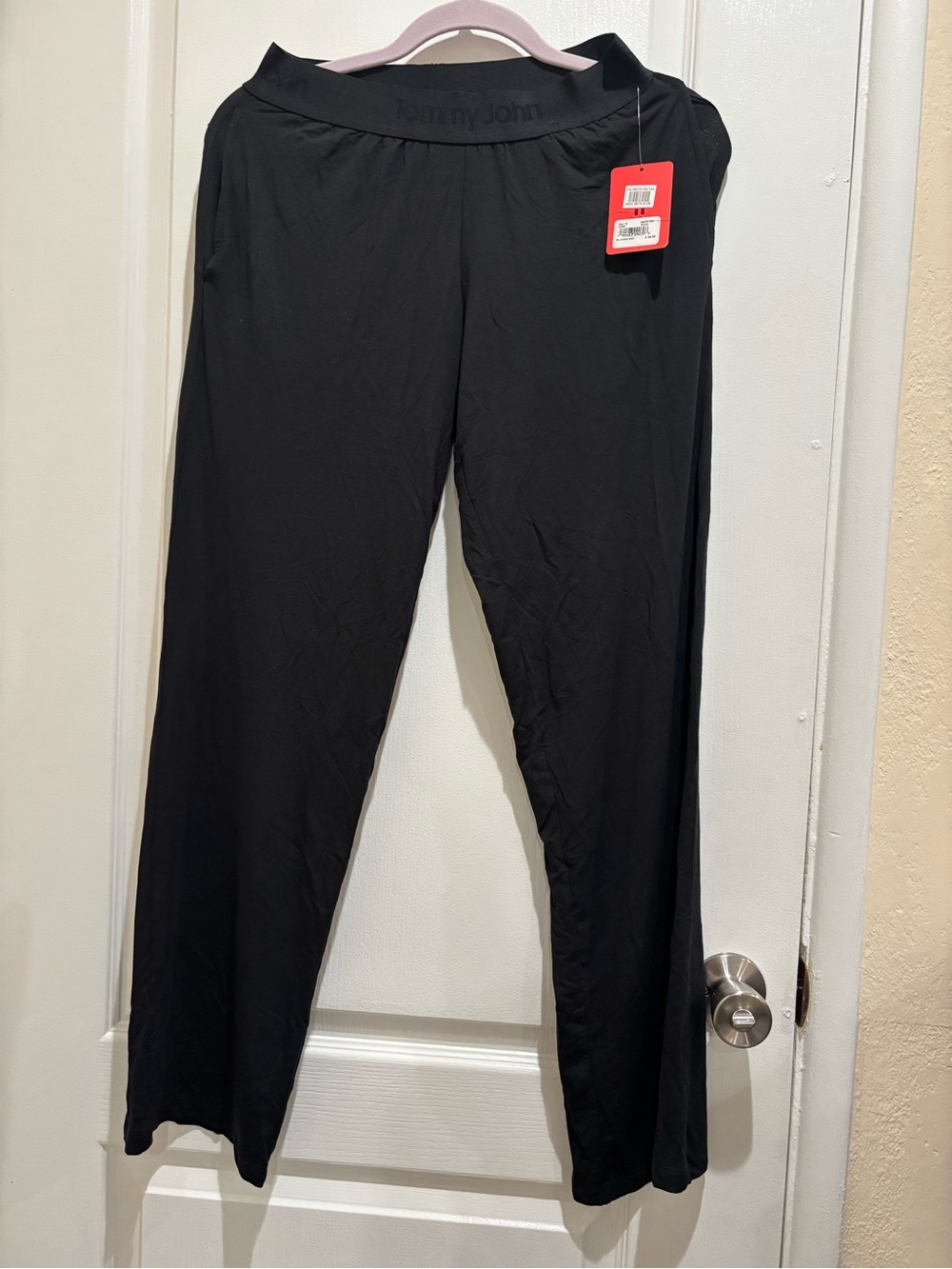 Tommy John Black Straight-Leg Pull-On Pants